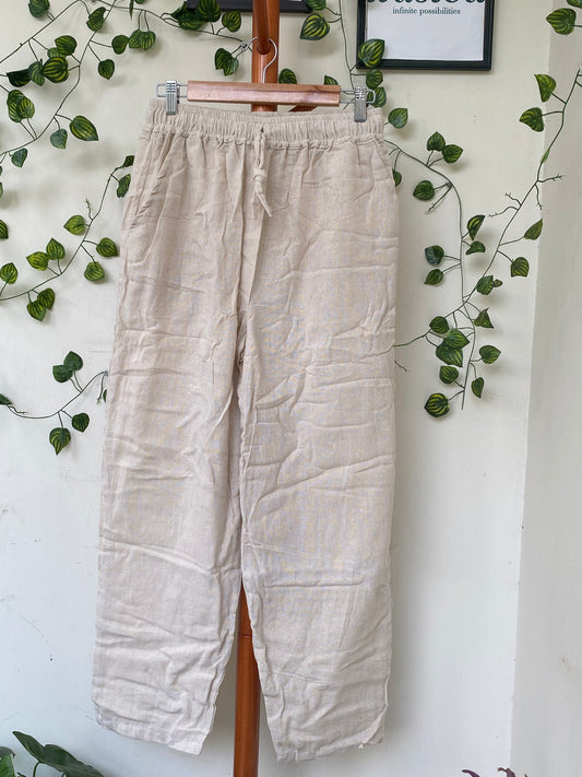 Avaasa Cream Relaxed Trousers