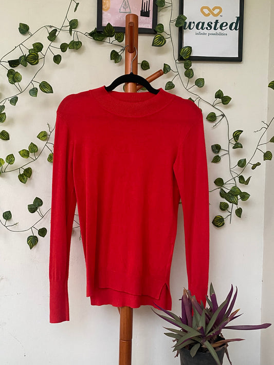 Fig Red Long Sleeve Top