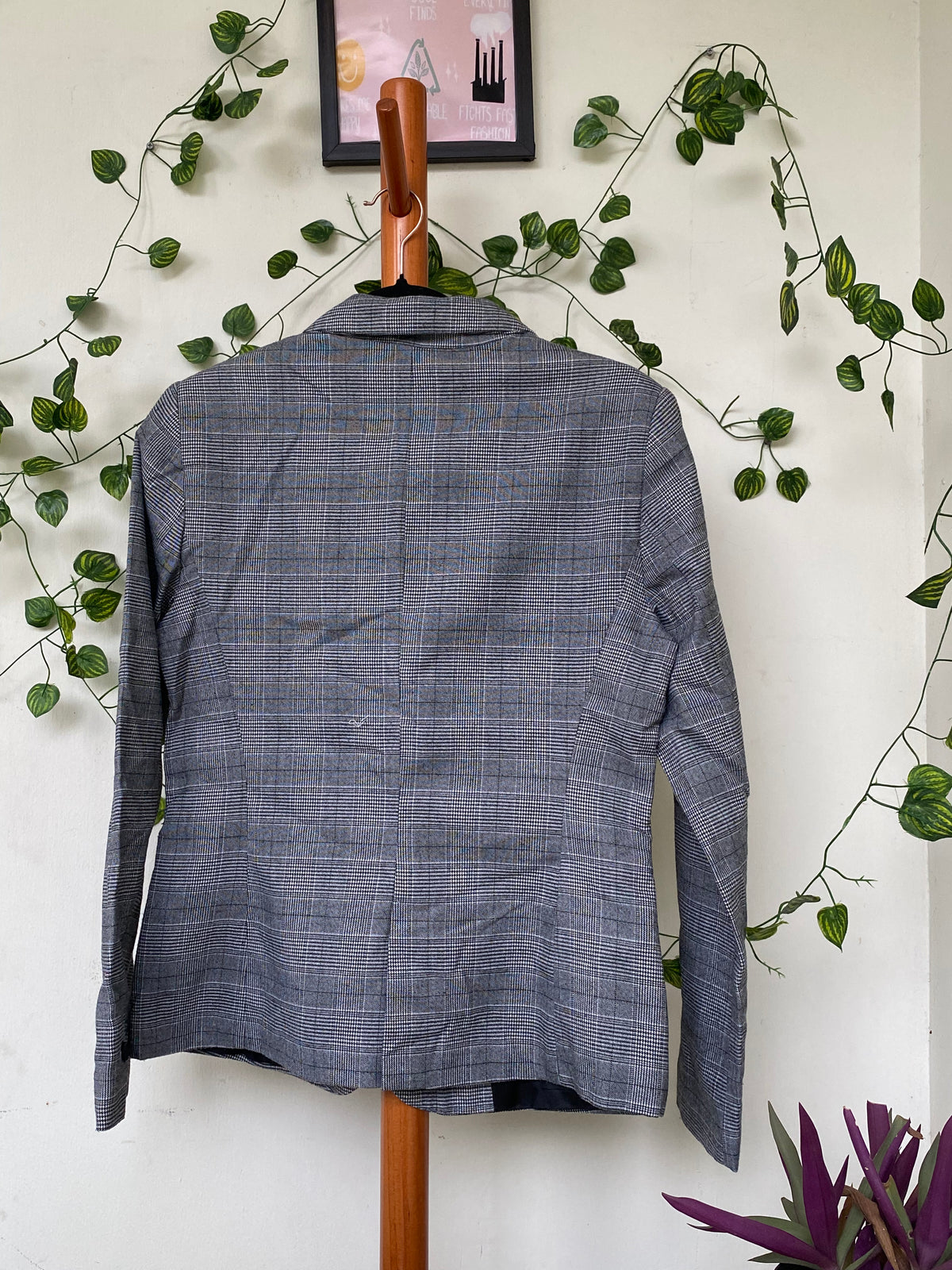 Zara Grey Plaid Blazer