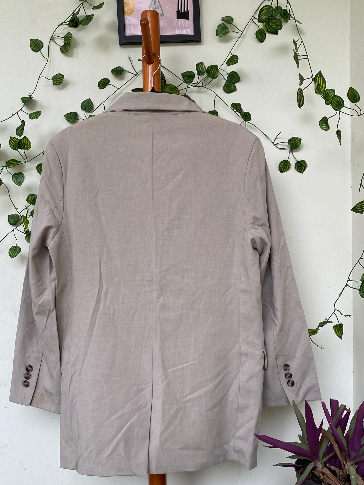 Bershka Beige Tailored Blazer