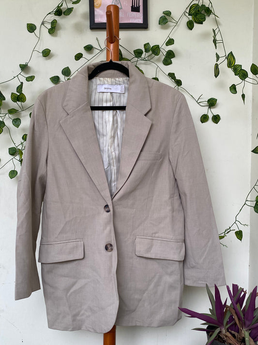 Bershka Beige Tailored Blazer