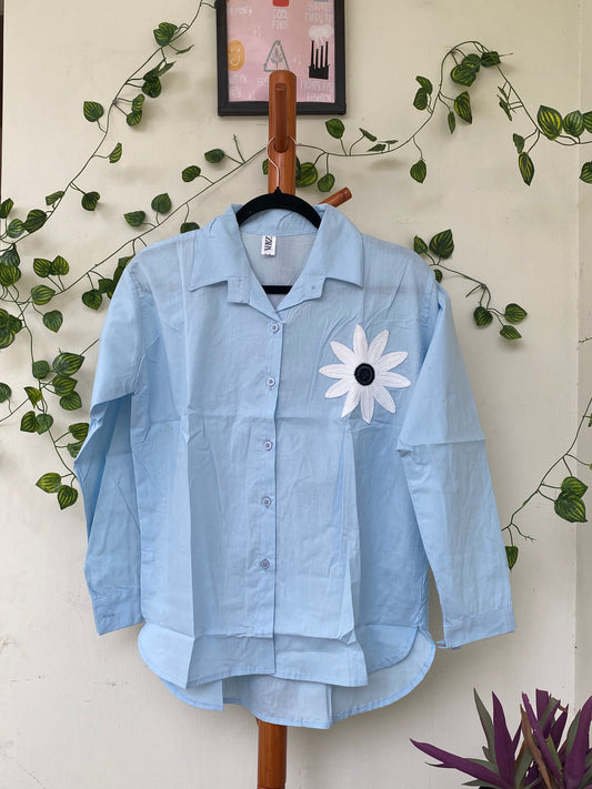 Zara Blue Floral Shirt