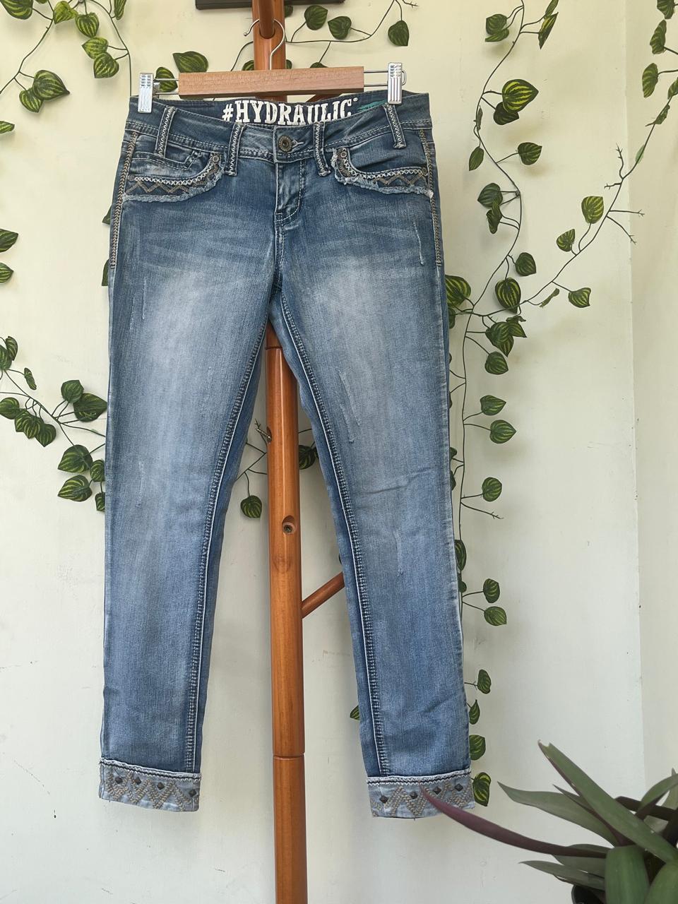Hydraulic Women’s Low-Rise Embroidered Jeans