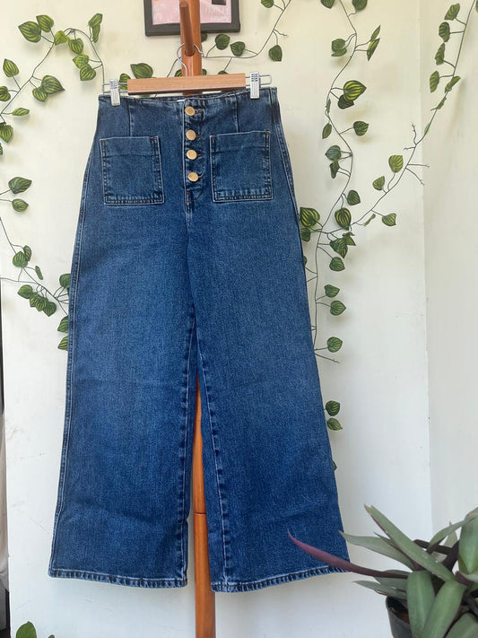 Zara High-Waist Wide-Leg Jeans
