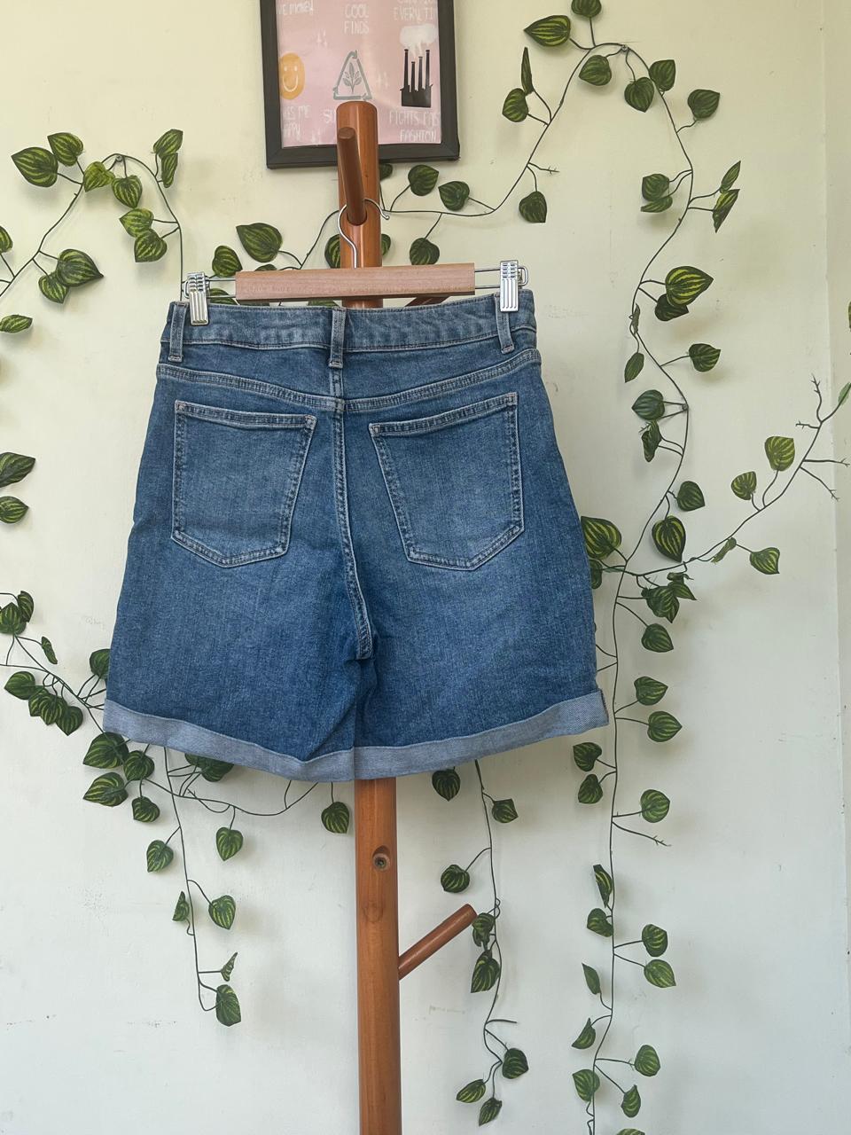 M&S Denim Shorts – Distressed Blue