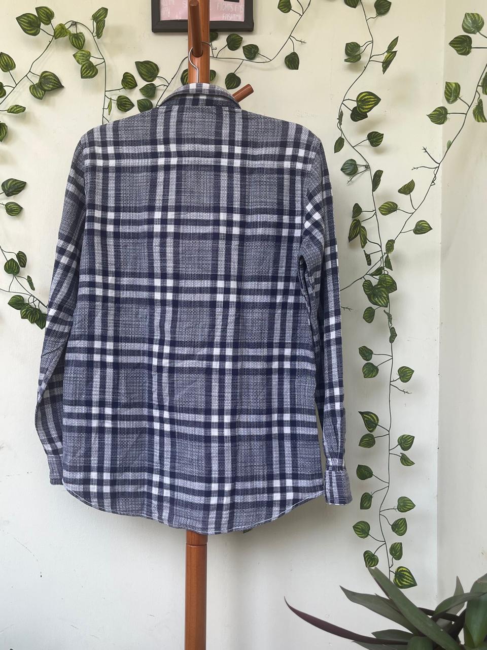Grey Plaid Full Sleeve Shirt