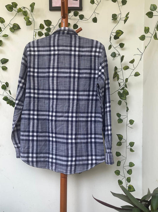 Grey Plaid Full Sleeve Shirt
