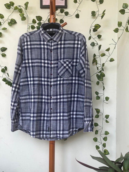 Grey Plaid Full Sleeve Shirt