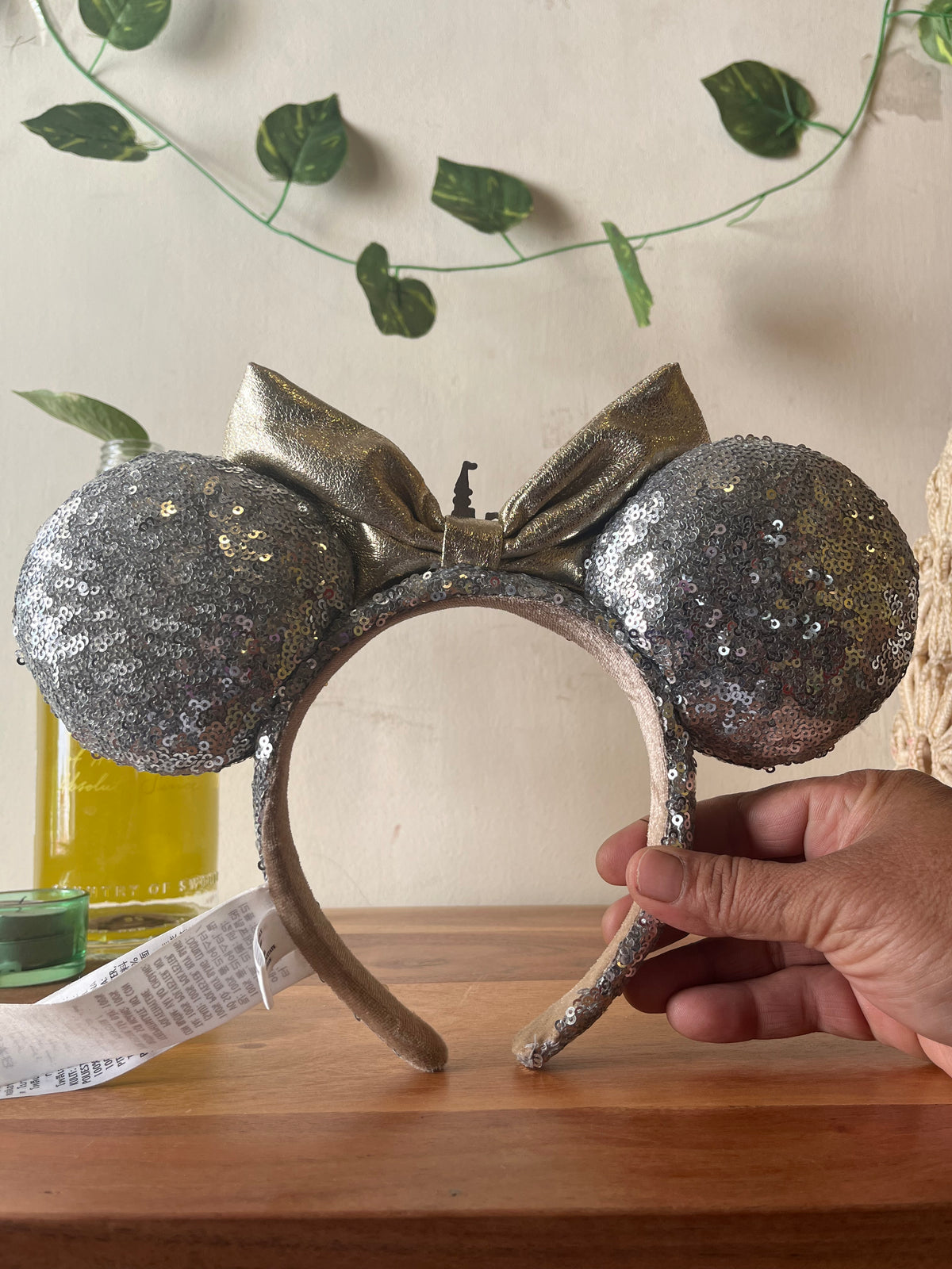 Disney Silver Sequin Minnie Mouse Headband