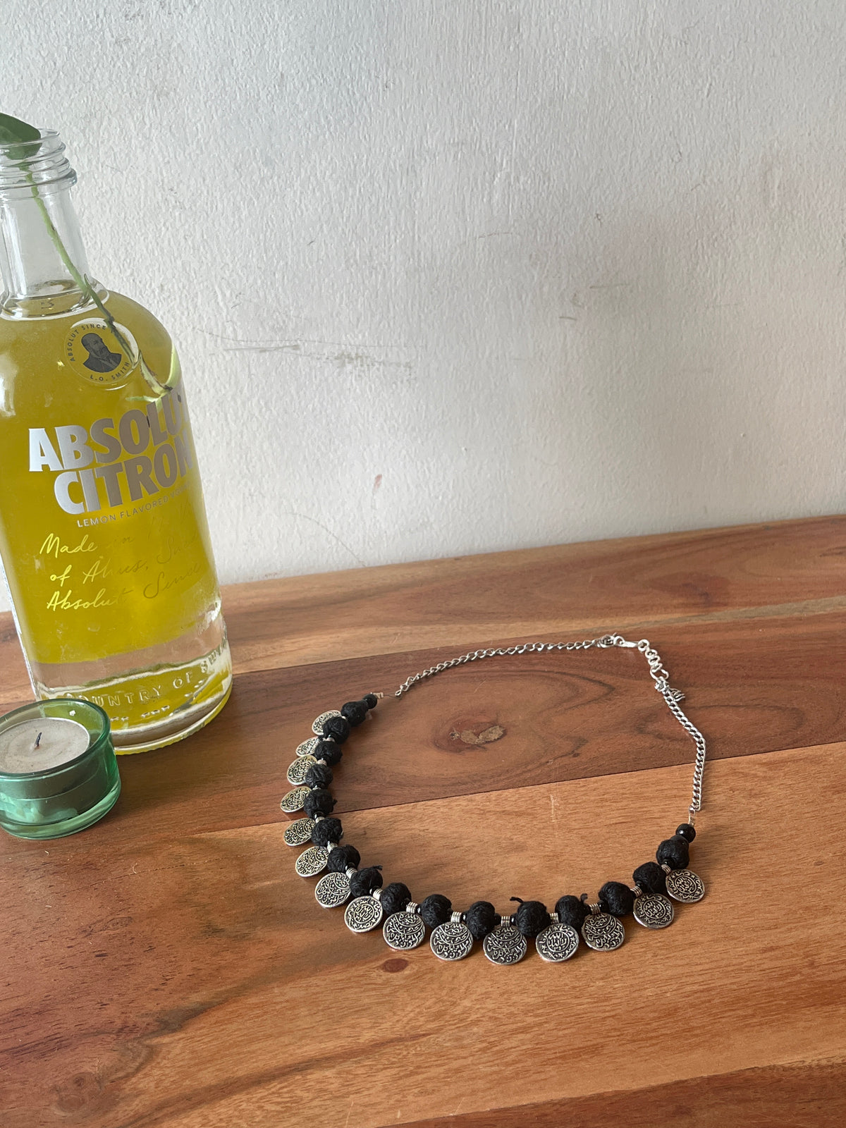 Amsham Handmade Oxidised Coin Necklace