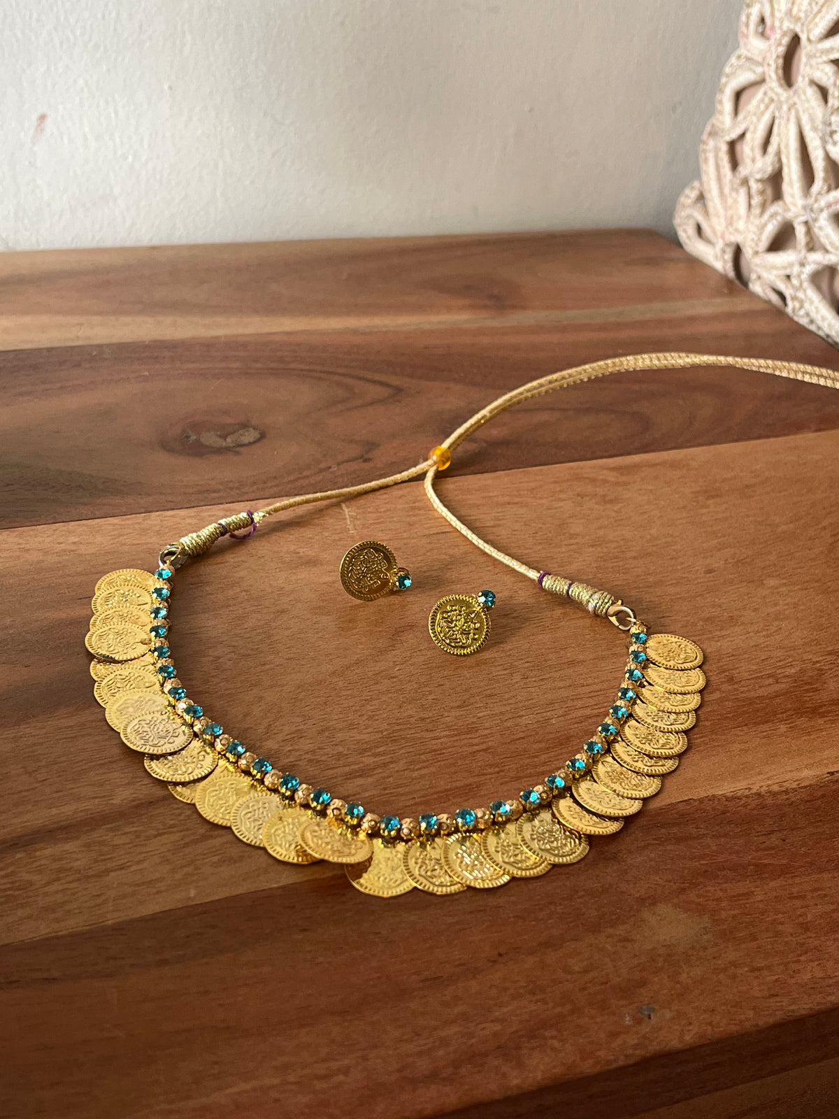 Gold-Toned Coin Necklace Set
