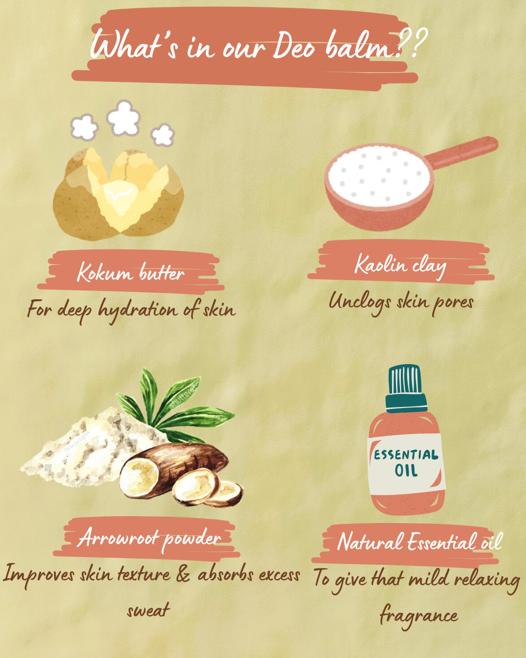 Kamarkattu Natural Deo Balm – Rose