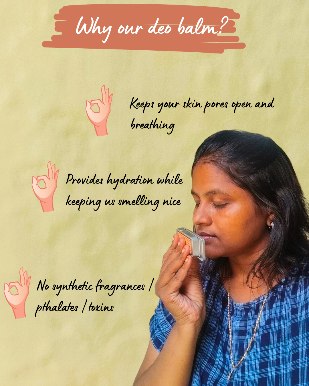 Kamarkattu Natural Deo Balm – Rose