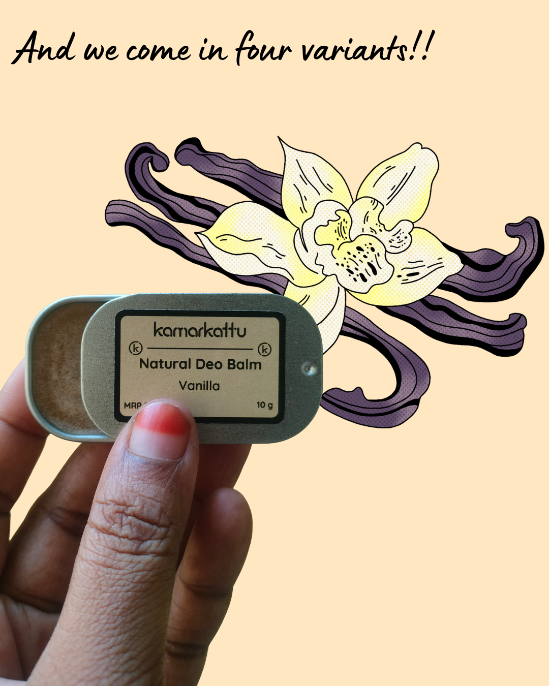 Kamarkattu Natural Deo Balm – Vanilla