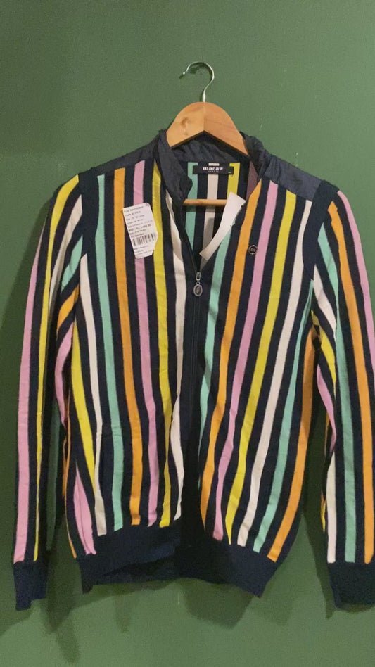 Multicolor Striped Zip Jacket