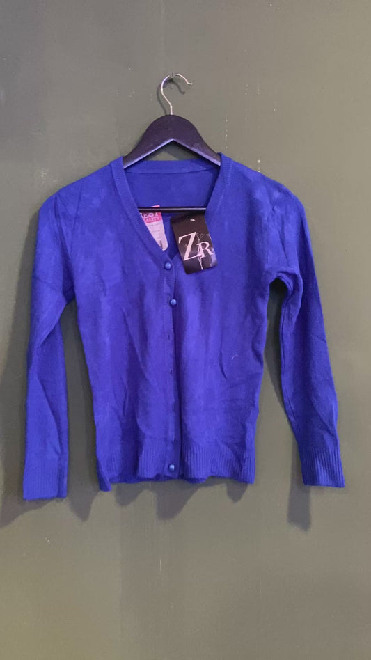 Royal Blue Knit Cardigan